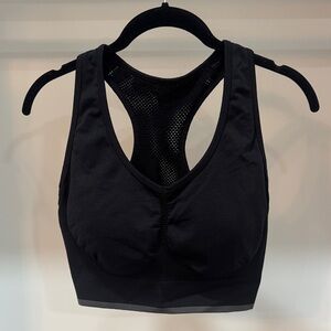 Zella Black Racerback Mesh-Back Sports Bra